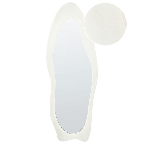 Seinäpeili REIGNY 57 cm 160 cm Sametti Valkoinen