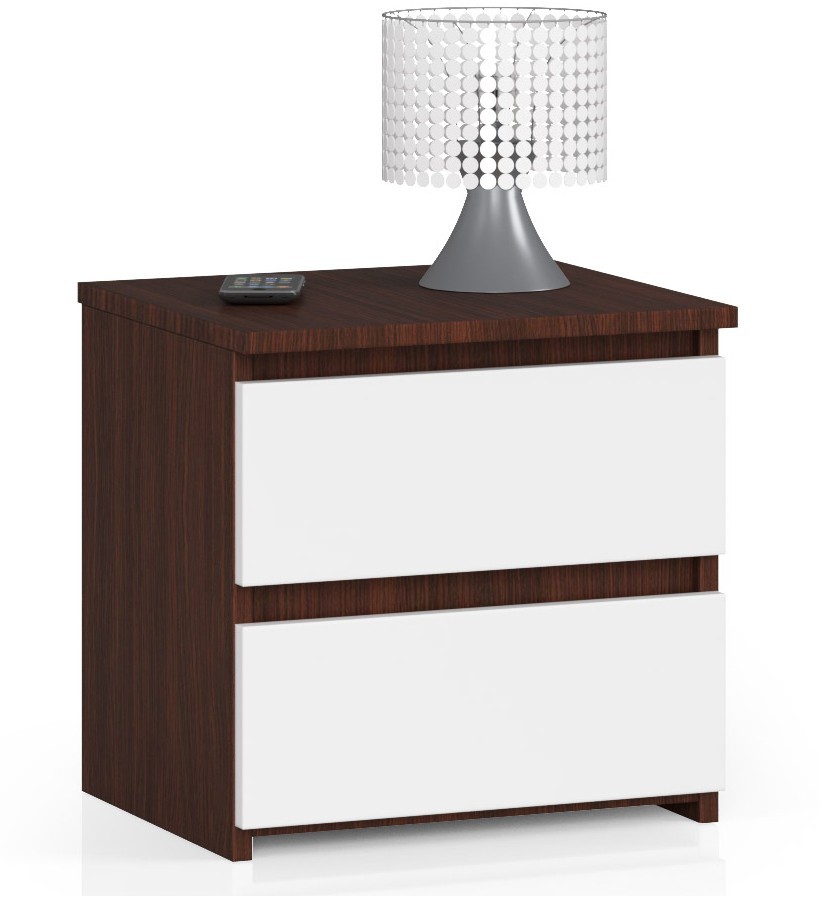 Akord Senkki 2 Laatikkoa Wenge/Valkoinen 40x35x40