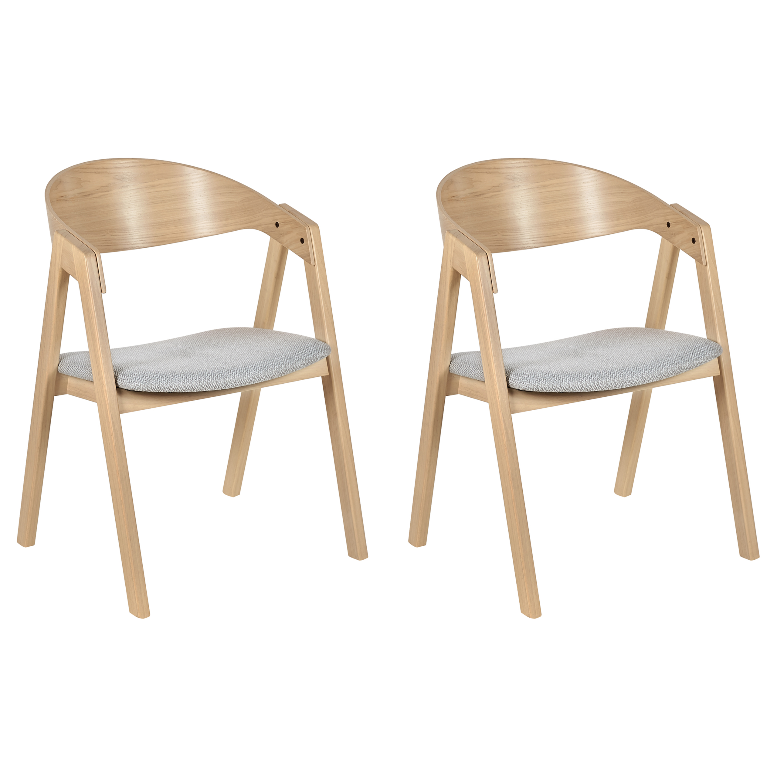 Ruokatuolisetti 2 kpl YUBA puu Vaaleanharmaa