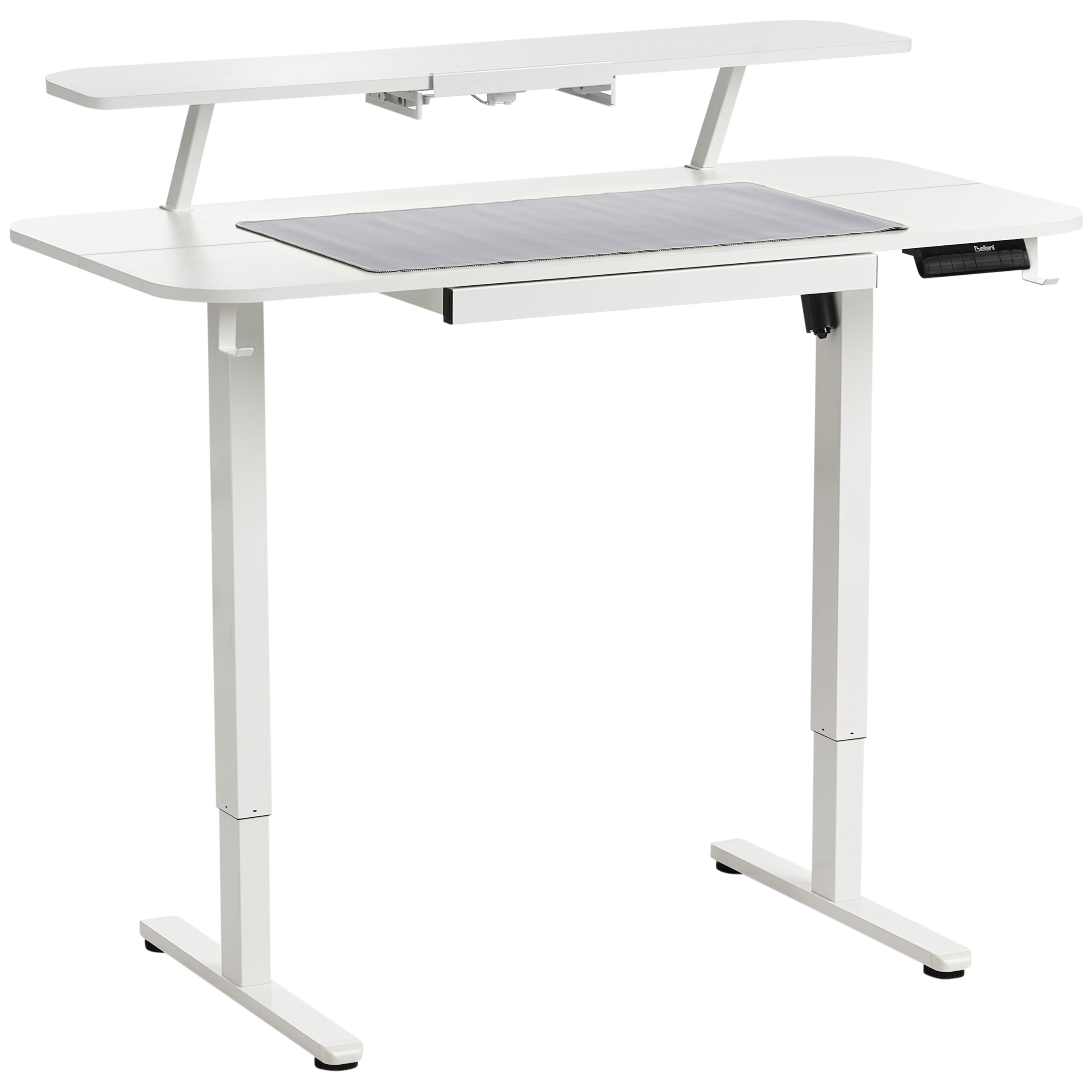 Työpöytä sähkösäädettävä WILBANKS 120 cm 60 cm USB-portilla Valkoinen