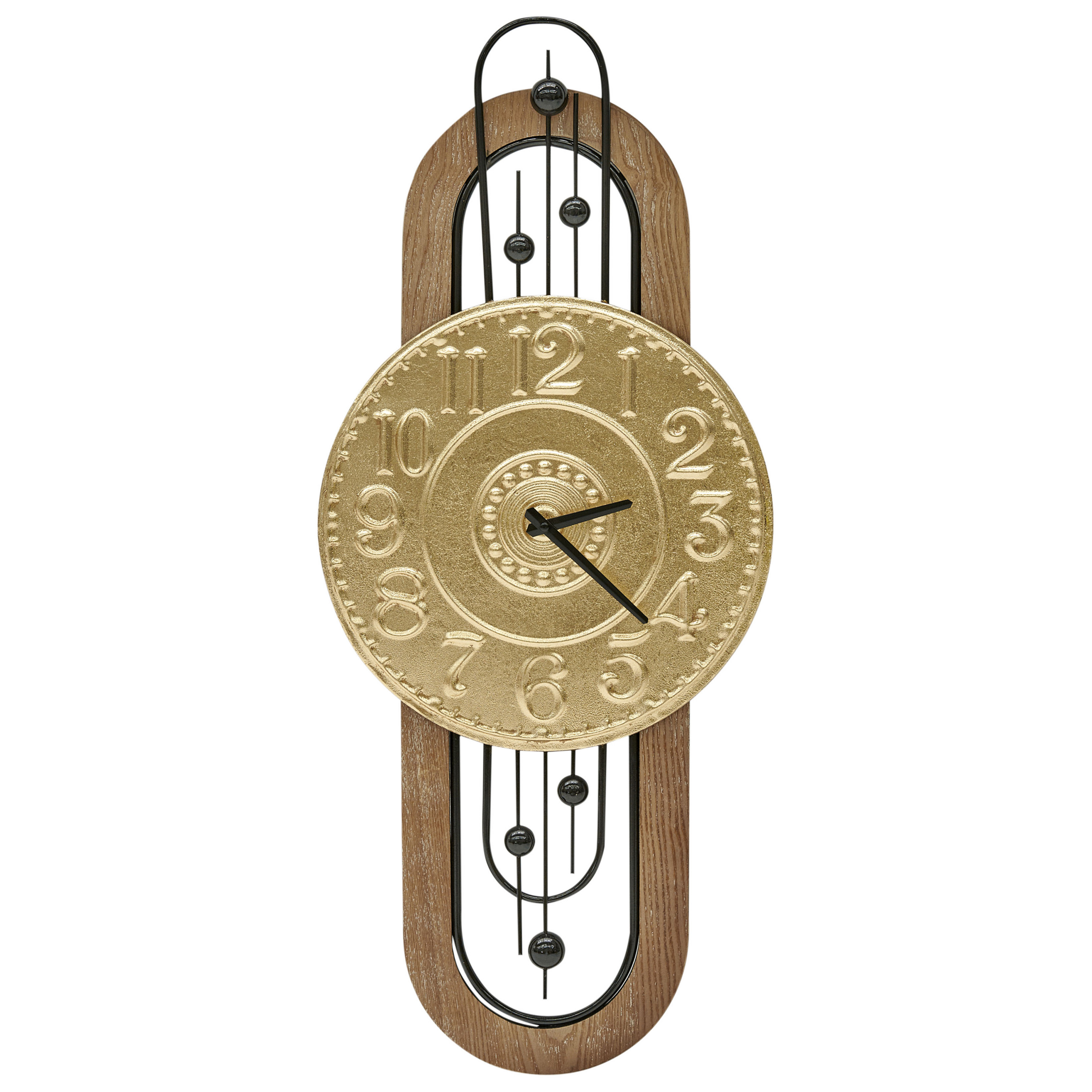 Seinäkello NOBELIUM 36 cm metalli Kulta