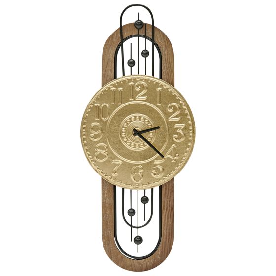 Seinäkello NOBELIUM 36 cm metalli Kulta