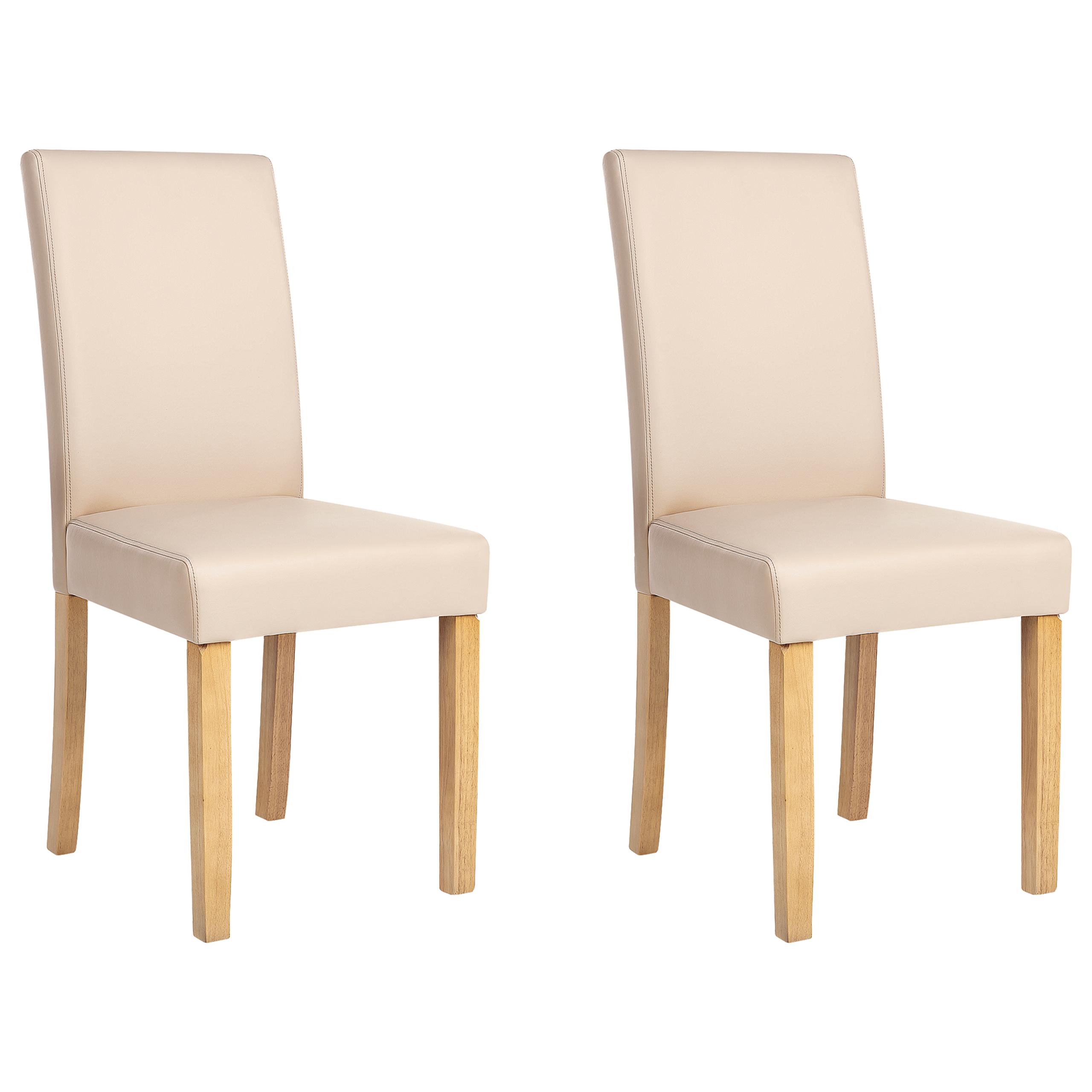 Ruokatuolisetti 2 kpl BROADWAY Keinonahka Beige