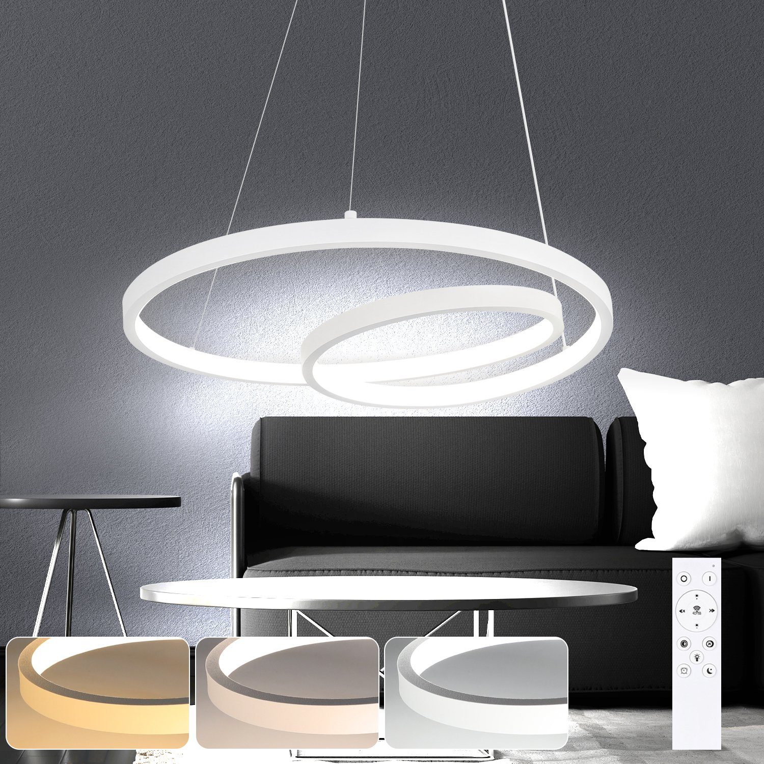 NETTLIFE moderni LED - riippuvalaisin, rauta 34WValkoinen halkaisija, 40cm himmennettävä, luova design, olohuoneeseen makuuhuoneeseen Keittiöön
