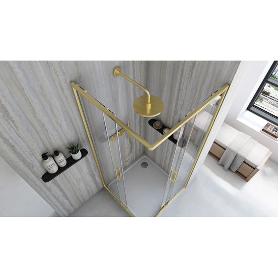 REA Suihkukaappi CITY 90x90 harjattu kulta, 90X90X190CM