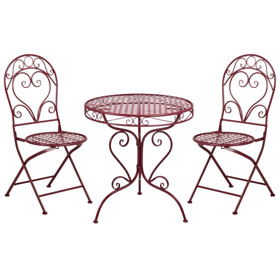 Bistrosetti ALBINIA metalli Viininpunainen