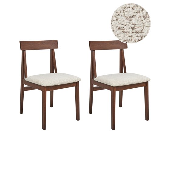 Ruokatuolisetti 2 kpl ISLE puu Ruskea/beige