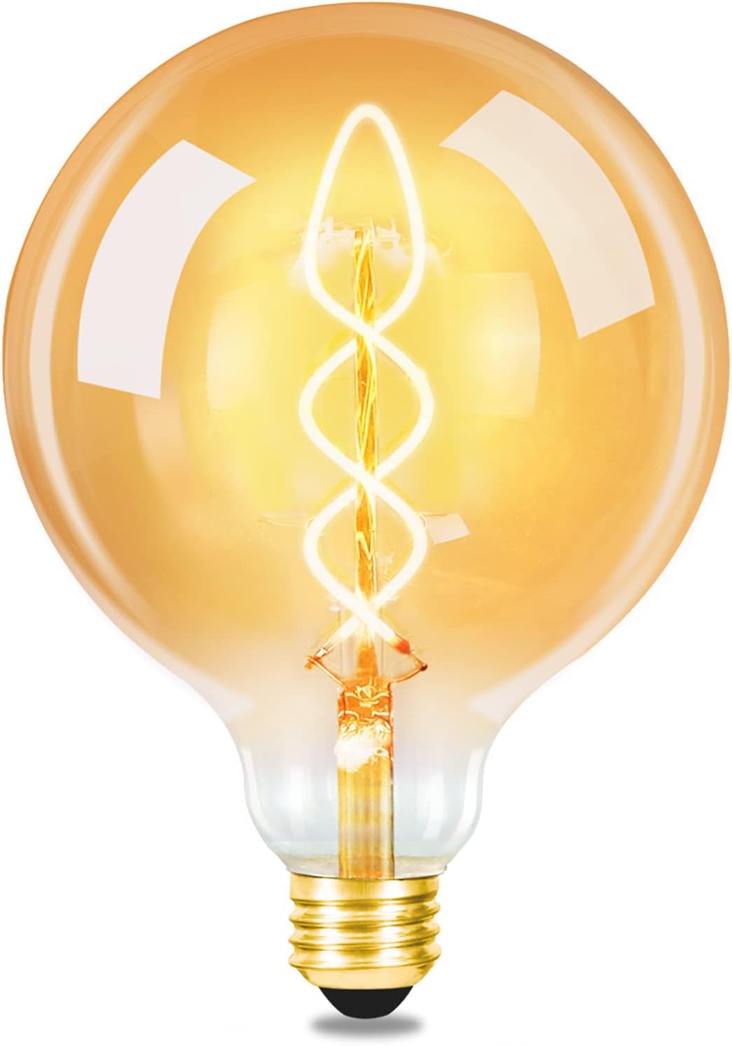 NETTLIFE E27 vintage LED-lamppu: retro Edison G125 suuri pallolamppu koristeellinen 4W hehkulanka lämpövalkoinen nostalgian valaistus energiansäästö