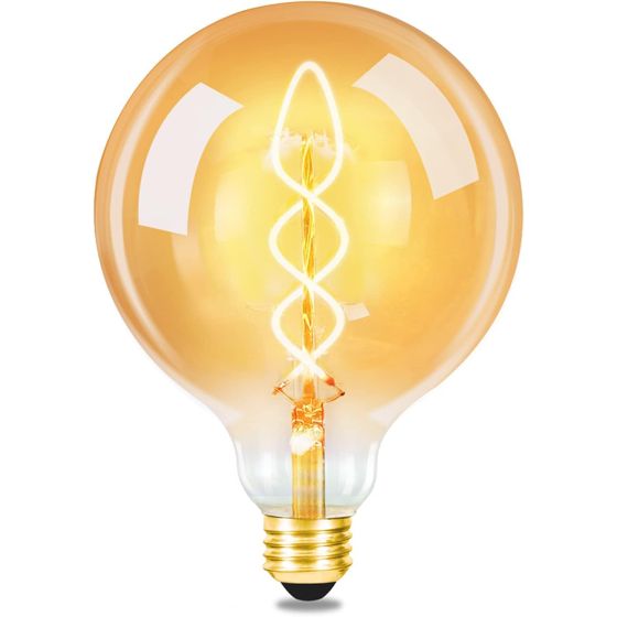 NETTLIFE E27 vintage LED-lamppu: retro Edison G125 suuri pallolamppu koristeellinen 4W hehkulanka lämpövalkoinen nostalgian valaistus energiansäästö