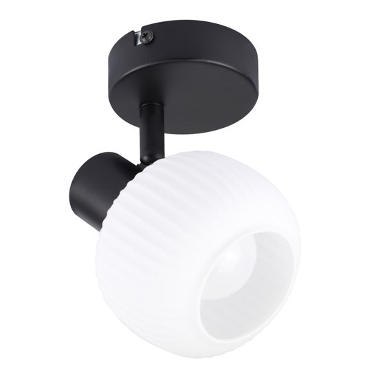 NETTLIFE musta kattokohdevalaisin E14 vintage - lasivarjostin sisätiloihin, moderni kohdevalaisin makuuhuoneeseen, olohuoneeseen