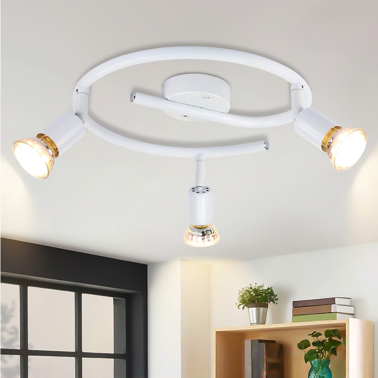 NETTLIFE säädettävä LED - kattospottivalaisin GU10 3 liekkikattospottivalot teollinen olohuone