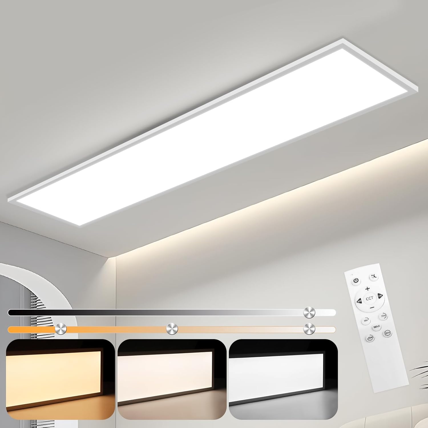 NETTLIFE LED - paneeli, 120x30, himmennettävä, kaukosäätimellä, 40W, musta