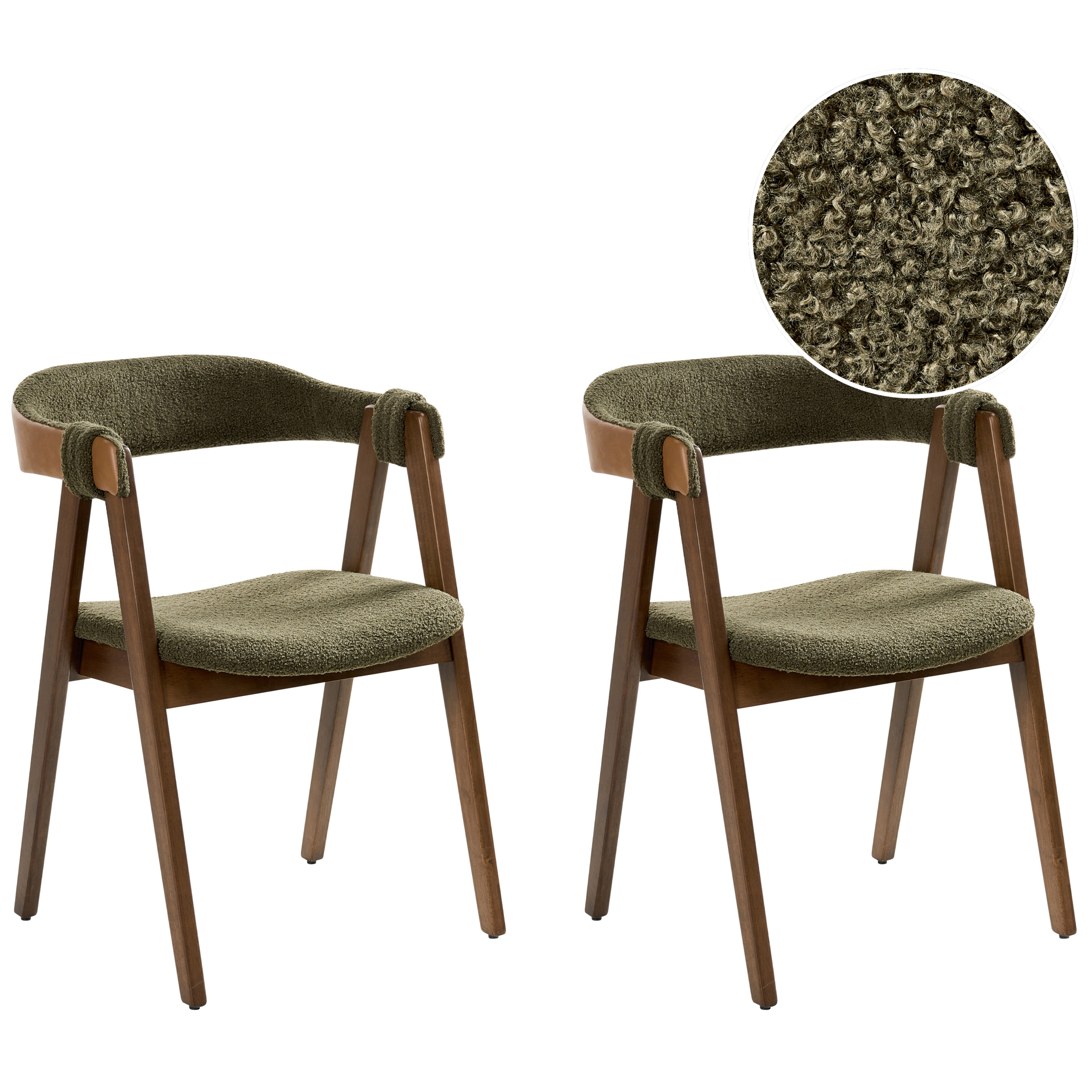 Ruokatuolisetti 2 kpl DAY buklee Tummanruskea/vihreä