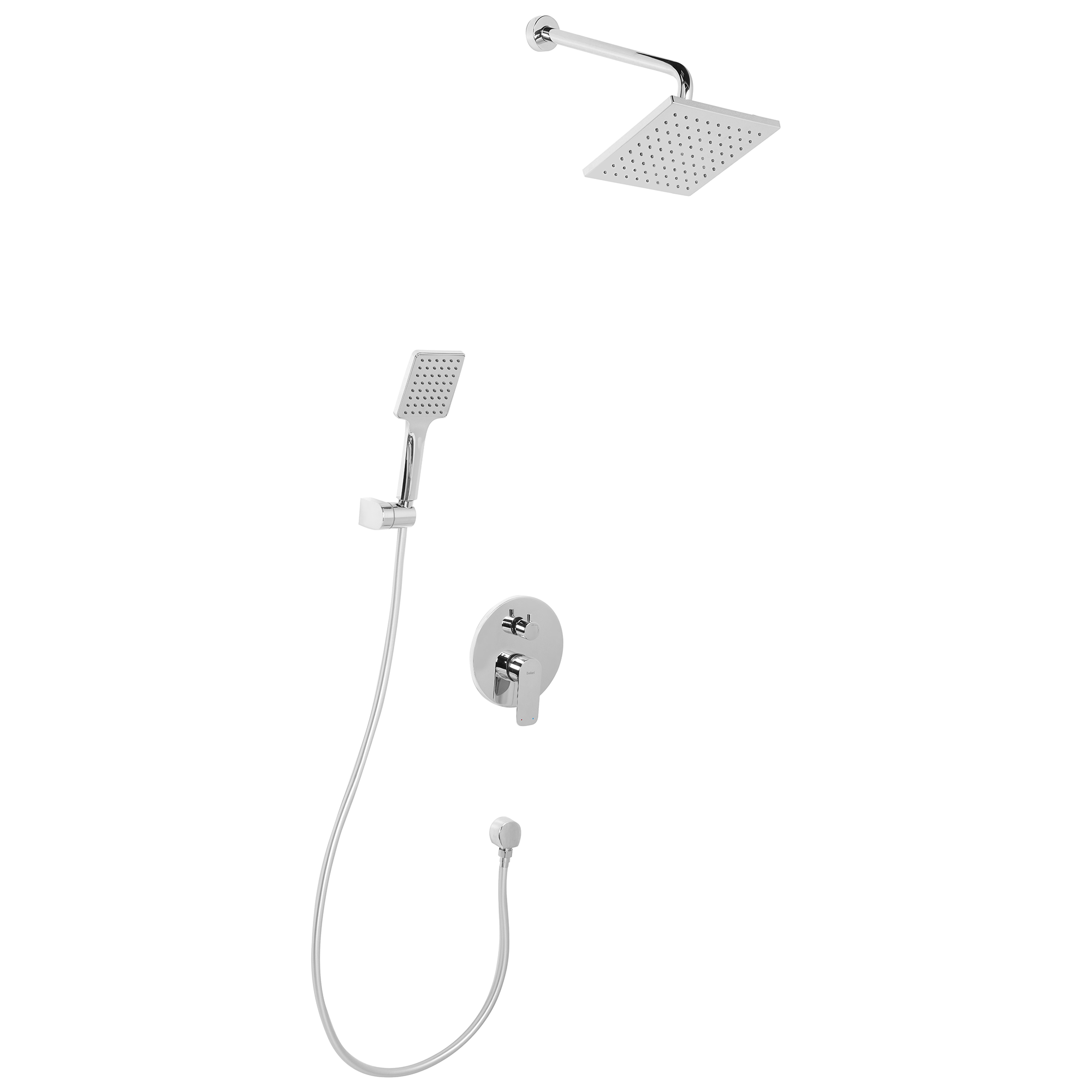 Piiloasennettava sadesuihkusetti GUARATUBA Hopea