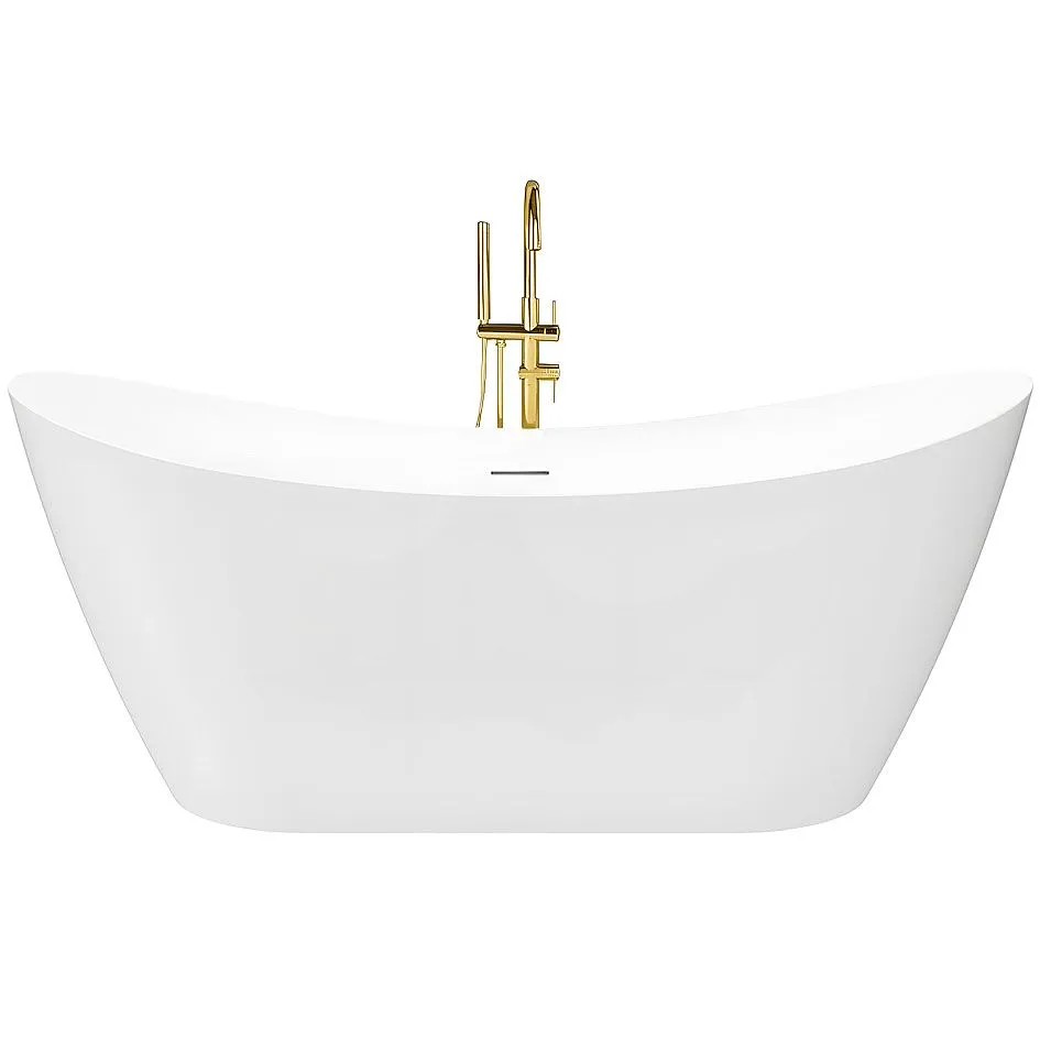 Rea vapaasti seisova amme Ferrano slim 150 harjatulla kuparitulppakannella , 150X73X67CM