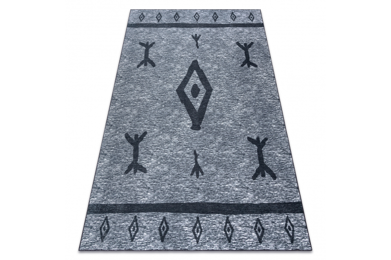 ANTIKA matto 119 tek, moderni atsteekit, pestävä - harmaa 80x150 cm