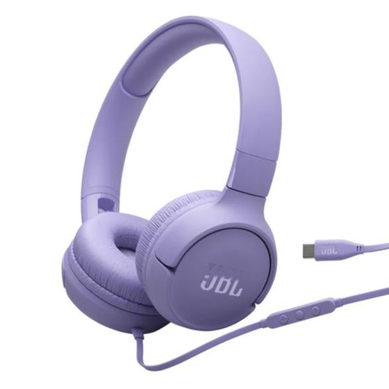 JBL Tune 520 USB-C -langalliset kuulokkeet, violetit