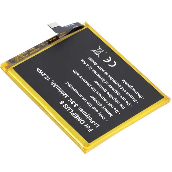 Akku Li-Polymer 3, 8V OnePlus 6 yhteensopiva BLP657 3200mAh