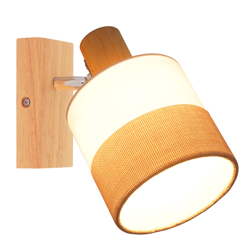 NETTLIFE LED-kattospotti 1 liekki eteisvalaisin - puinen kattovalaisin E14 vintage-kattovalaisin säädettävä 350° retro