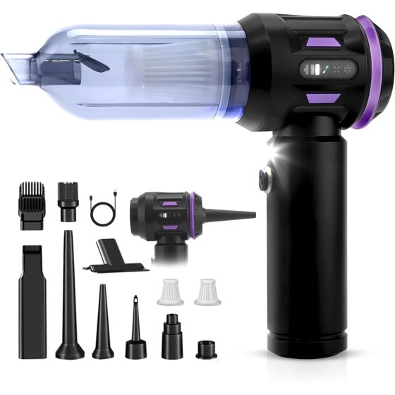 NETTLIFE Akullinen pölynimuri 17000PA - 4 in 1 auton ja kotitalouden imuri, eläinkarvoihin. Langaton, kantettava, 3 tehoaste, harjaton moottori