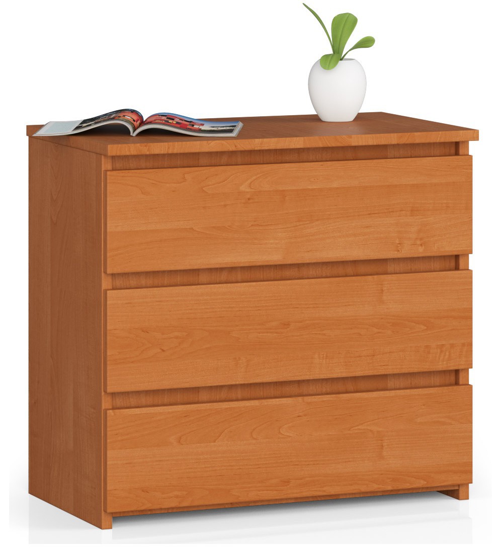 Akord Lipasto 3 laatikkoa Leppä 60x35x57