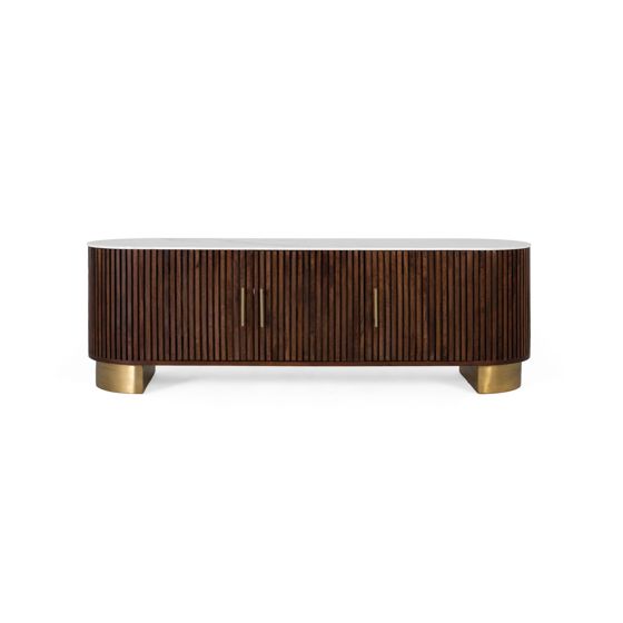 TV-taso mangopuusta, 160 cm