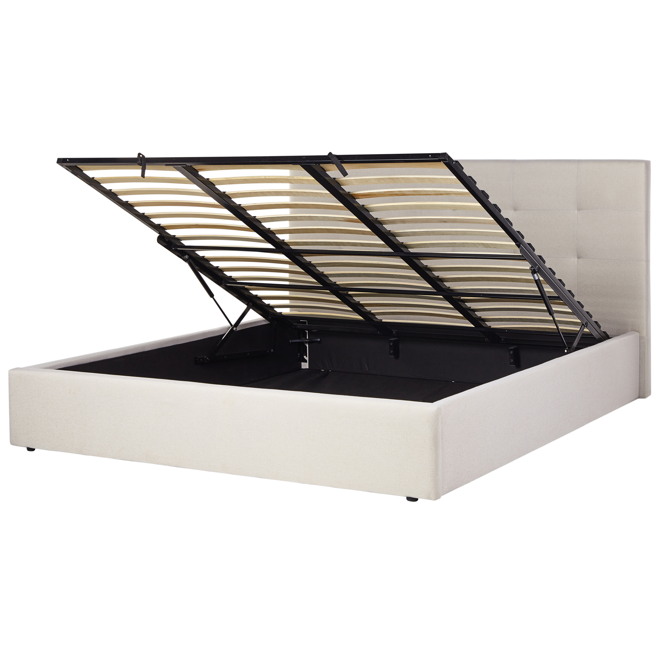 Sänky säilytystilalla kangas LORIENT 180 x 200 cm Beige