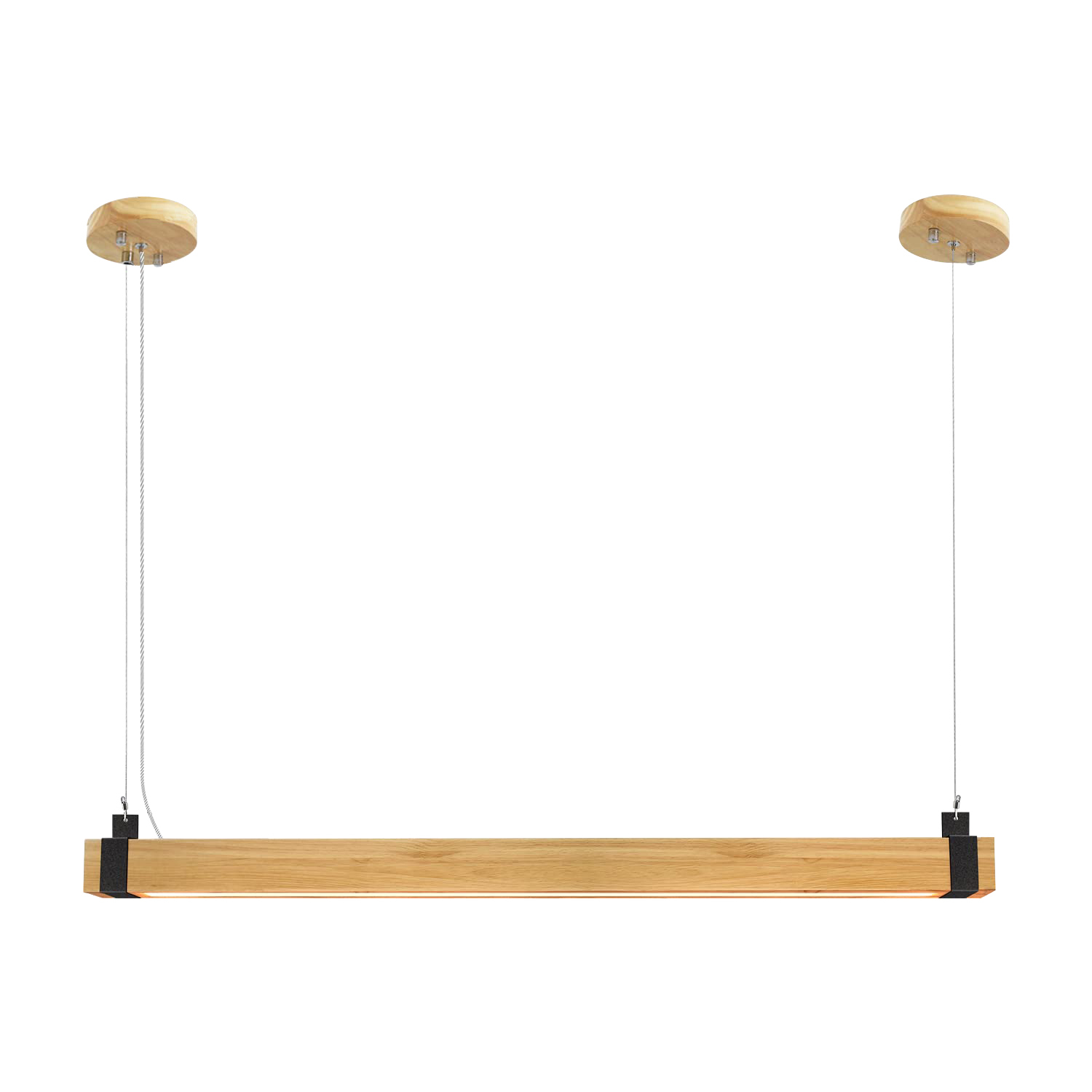 NETTLIFE Vintage LED -riippuvalaisin, himmennettävä, halkaisija, 100 cm puu, ja metalli, 19W, teollinen, ruokailutilan valaisin, olohuone, makuuhuone