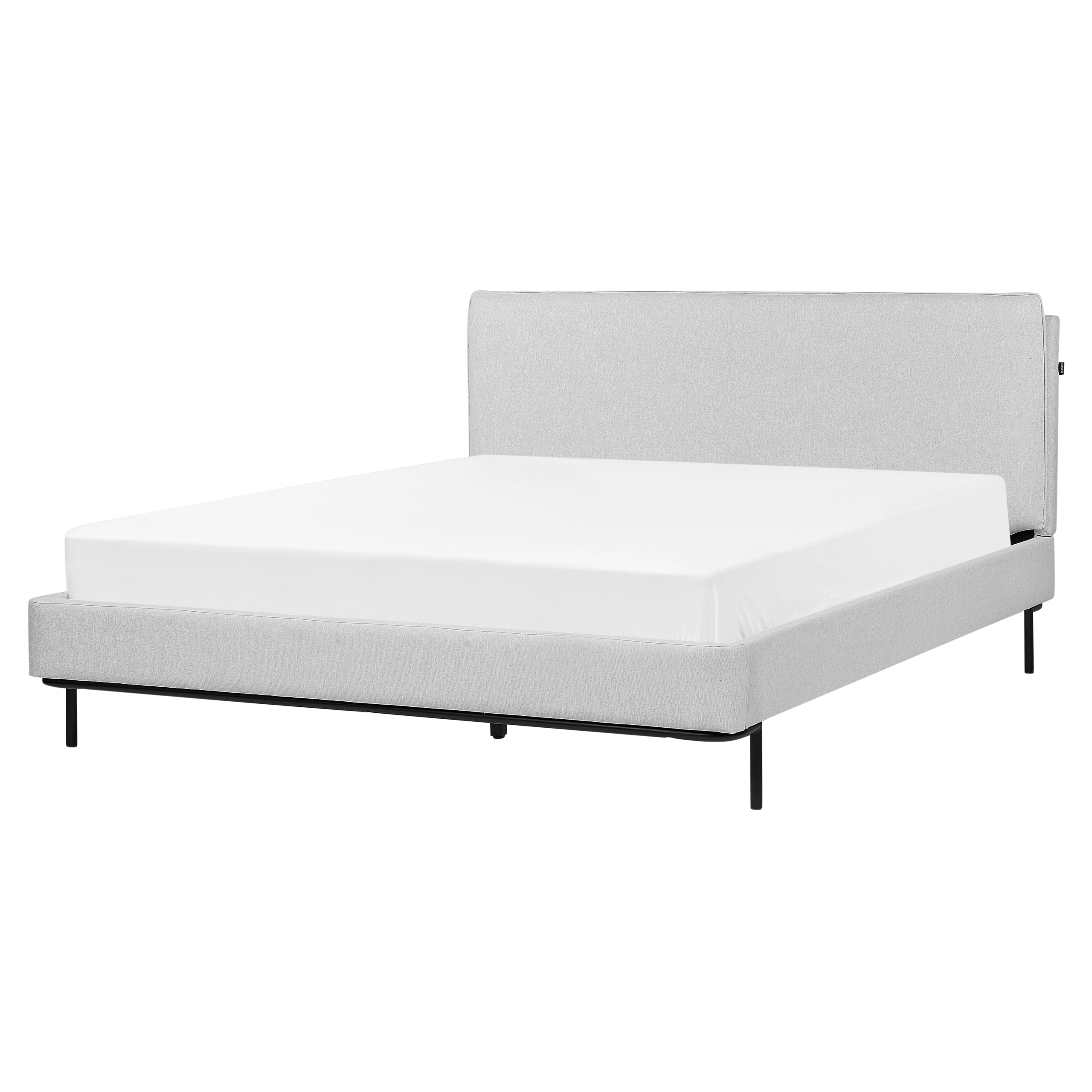 Sänky kangas CORIO 160 x 200 cm Vaaleanharmaa