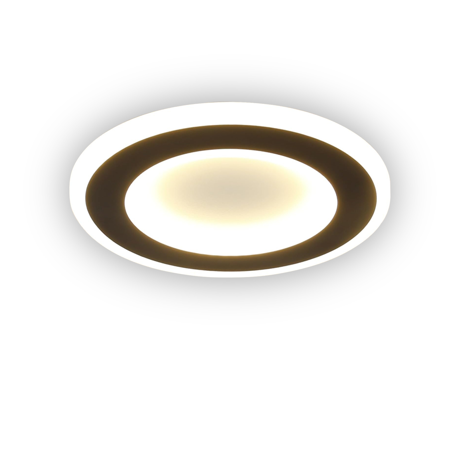 NETTLIFE LED-kattovalaisin, 23W, musta pyöreä, moderni lämminValkoinen 24cm makuuhuoneenValaisinKeittiöönKäytävään, olohuoneeseen