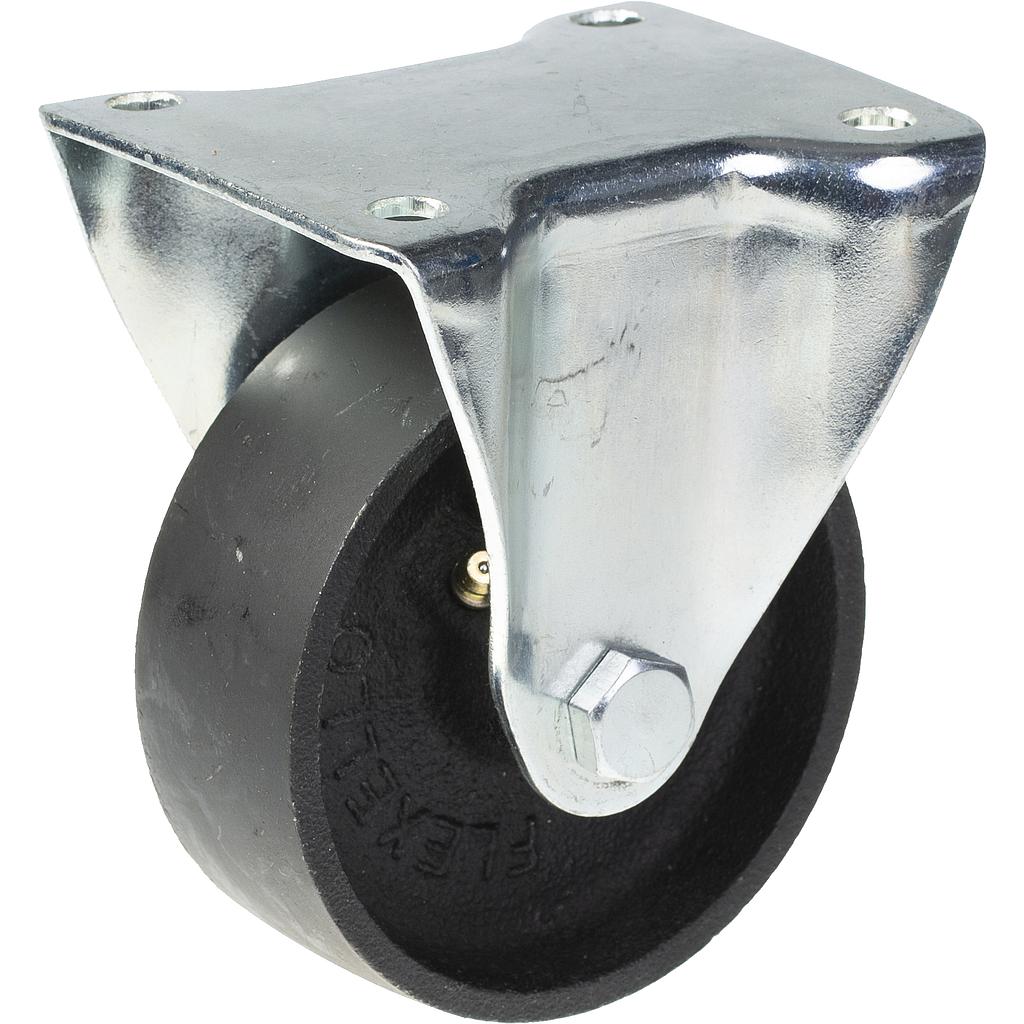 100mm kiinteä kääntöpyörä, jossa on musta valurautapyörä