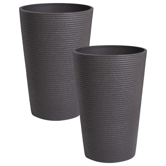 Kukkaruukkusetti 2 kpl MEUM 35 cm Musta
