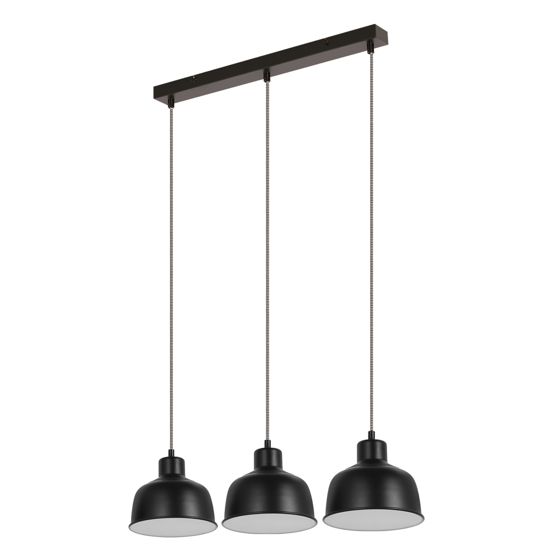 NETTLIFE Vintage - riippuvalaisin, 3 liekkiä, retro, teollinen, musta, pöytävalaisin, E27