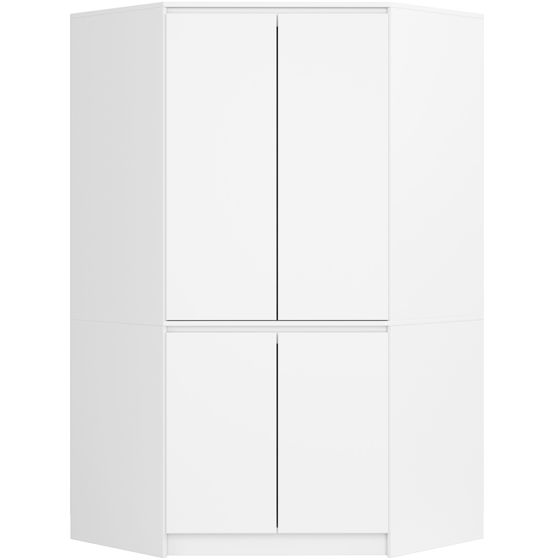 Akord Kulmavaatekaappi 4-ovinen Valkoinen 100x50x180
