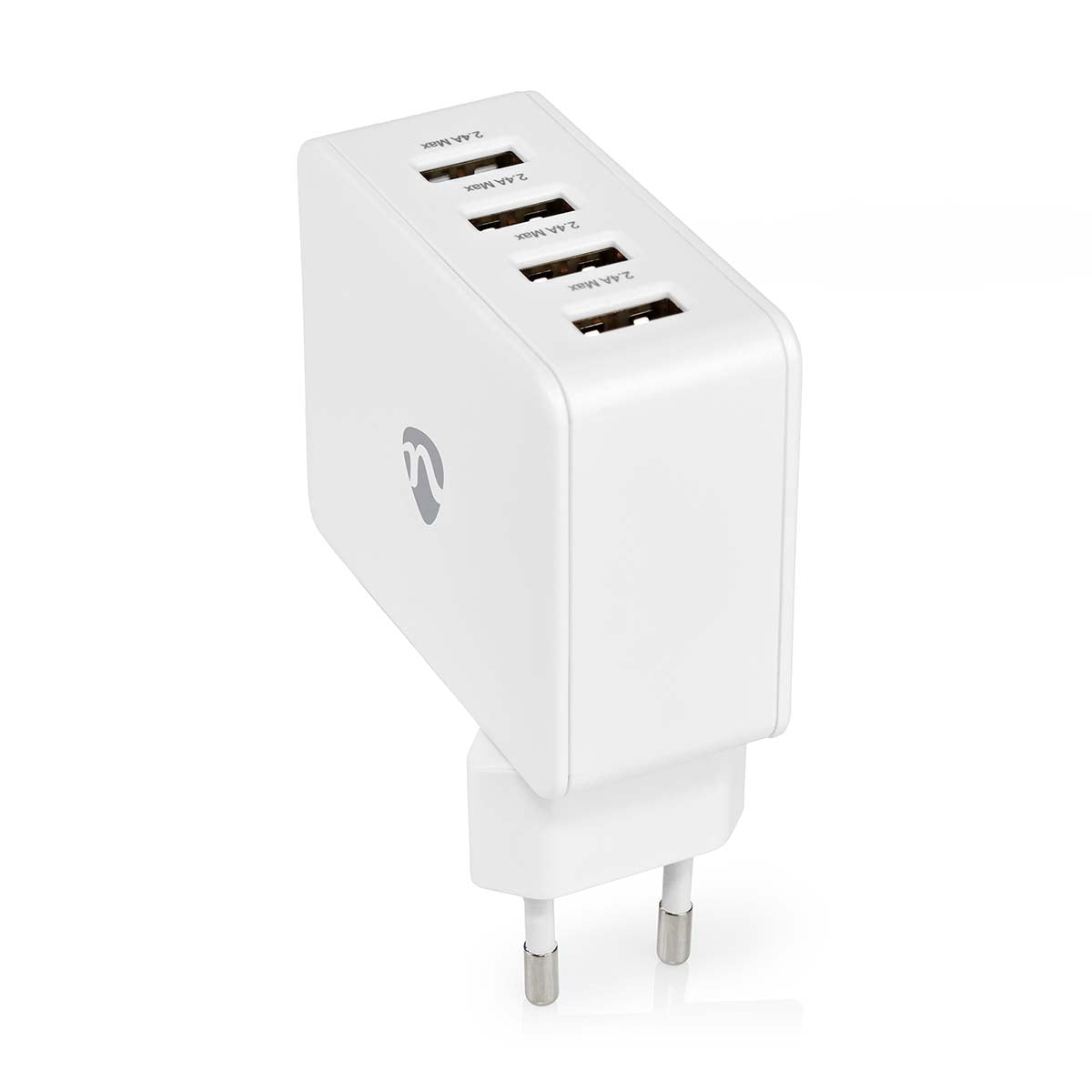 24 W USB-seinälaturi neljällä USB-A portilla pikalataukseen