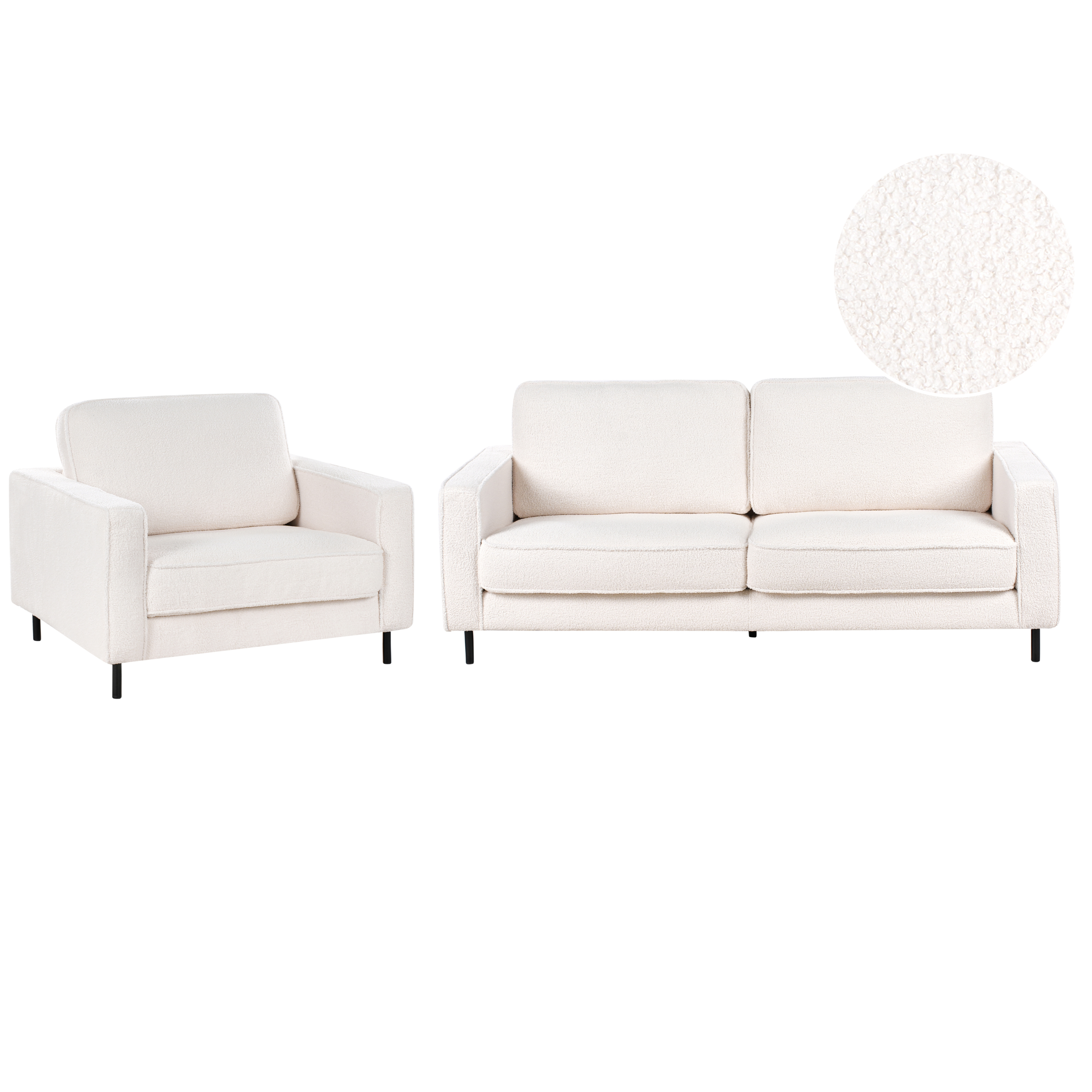 Sohvaryhmä 4-istuttava SAVALEN buklee Valkoinen