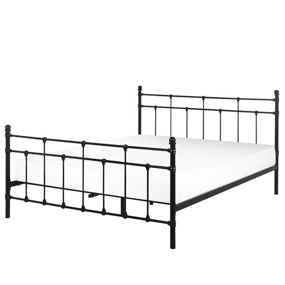 Sänky metalli LYNX 160 x 200 cm Musta