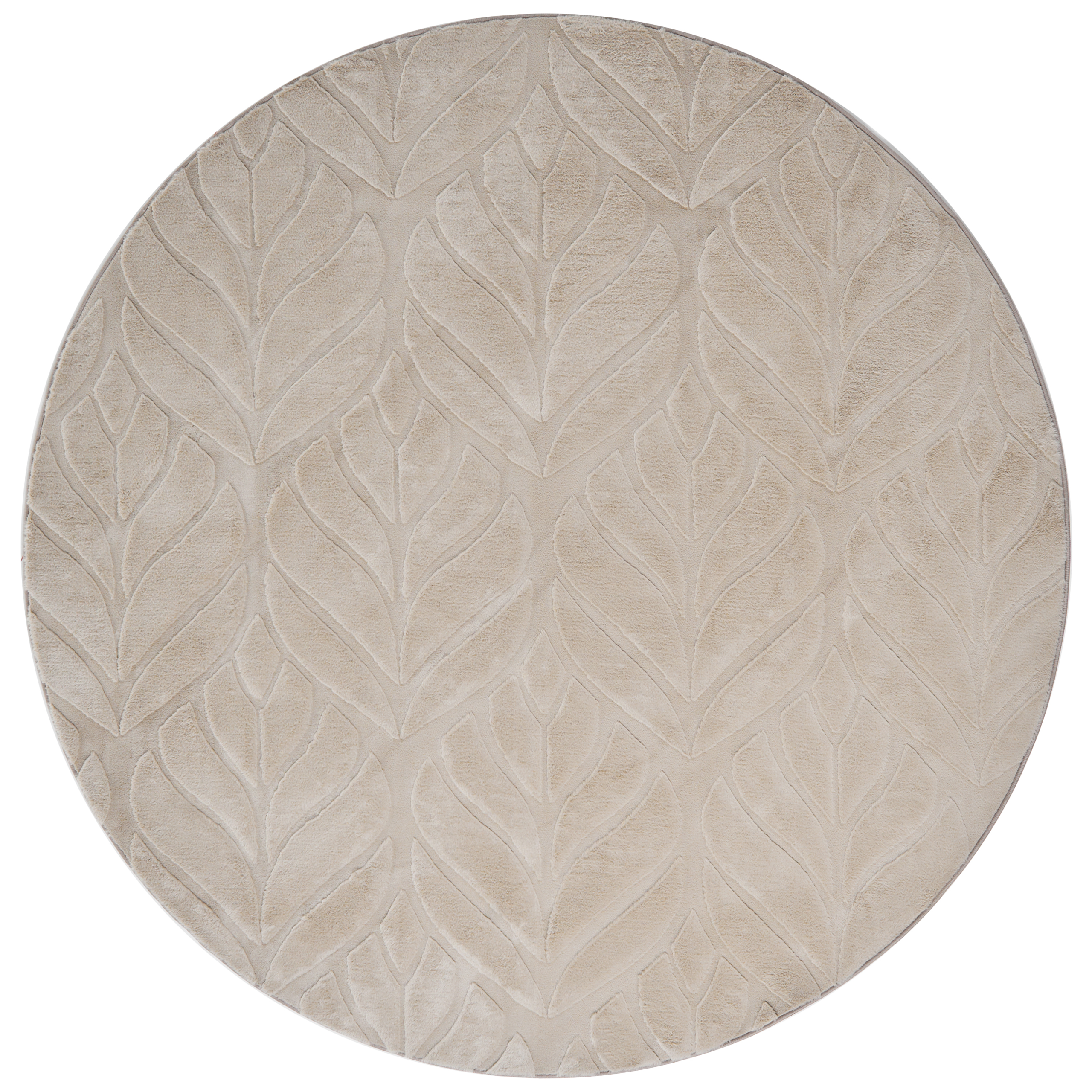 Tekoturkismatto MITCHELL Beige ø 160 cm
