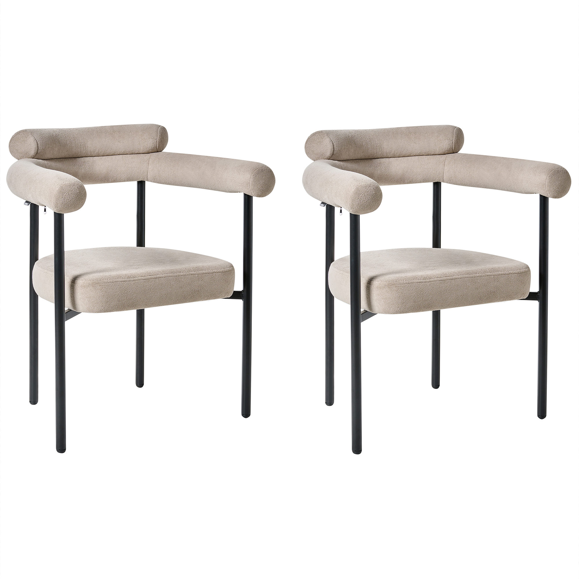 Ruokatuolisetti 2 kpl LYNEY Kangas Beige