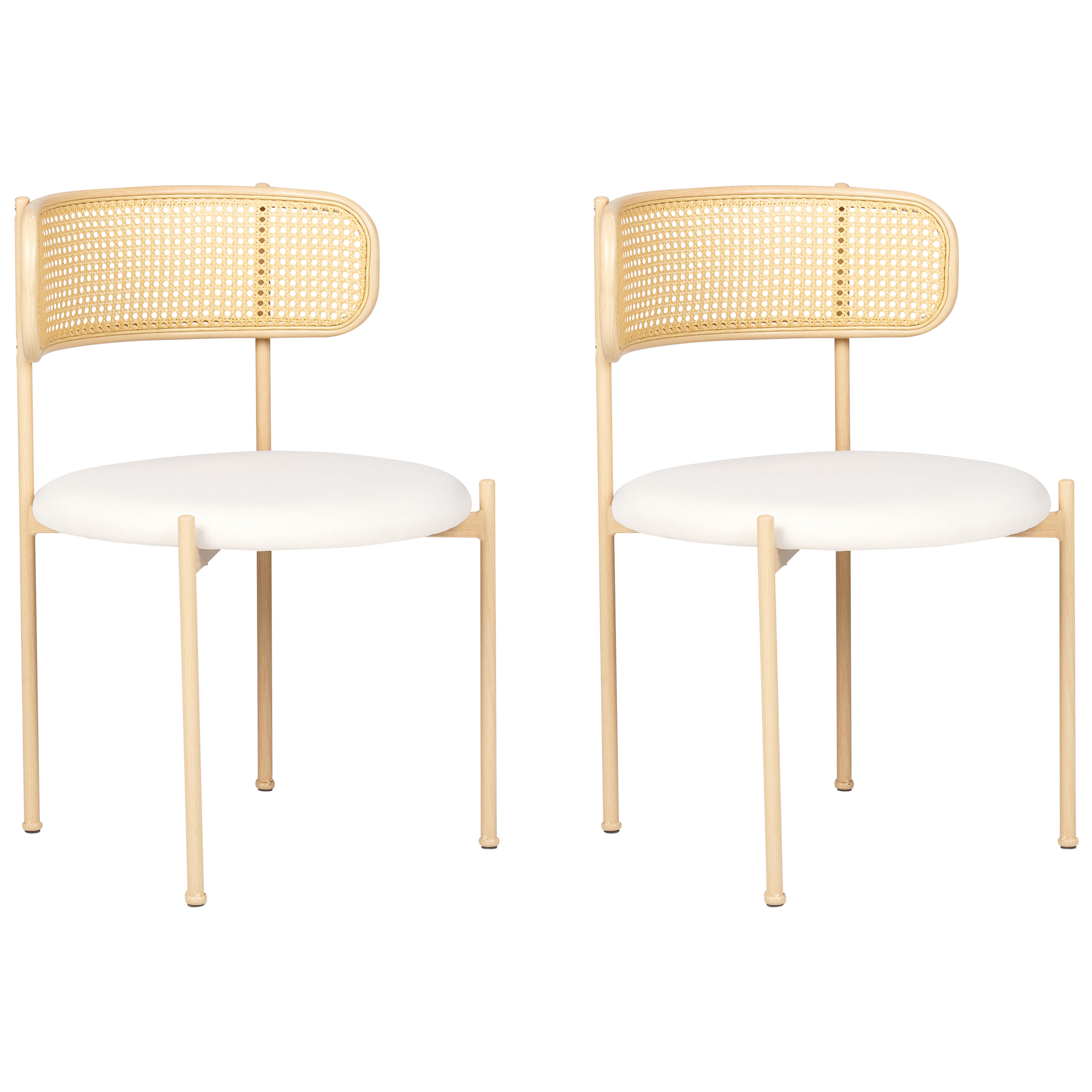 Ruokatuolisetti 2 kpl ANDOVER Metalli Vaaleanbeige