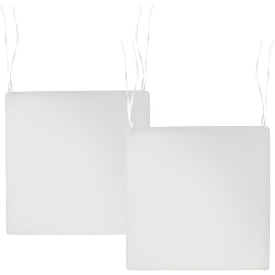 Puutarhatuolien istuintyynysetti 2 kpl SASSARI PREMIUM 46 x 46 cm Luonnonvalkoinen