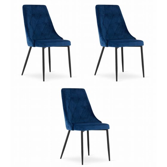 IMOLA-tuoli, tummansininen sametti (3 kpl)