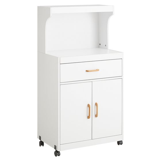 SoBuy Keittiökaappi FSB12-W pyörillä ekologinen valkoinen