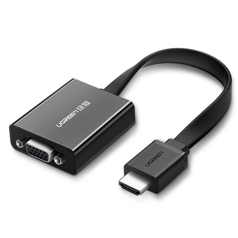 HDMI - VGA micro USB AUX audio 3,5 mm minijakkisovitin musta