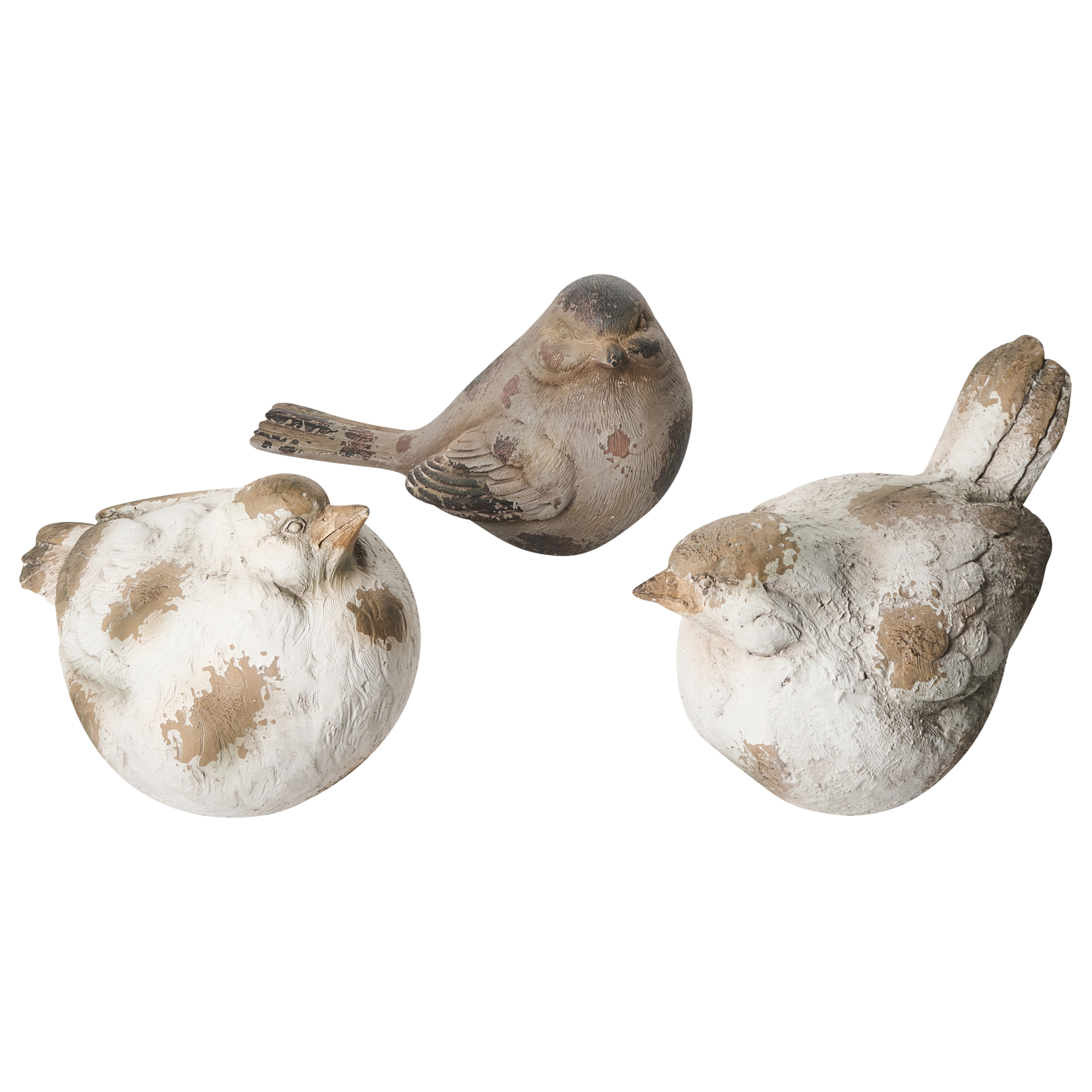 Puutarhakoristesetti 3 kpl ANGHIARI Lintu Beige