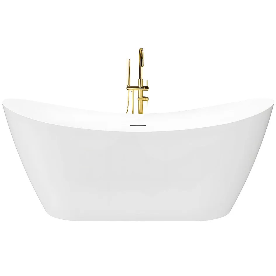 Rea vapaasti seisova amme FERRANO SLIM 170 mustalla tulppakannella , 170X80X72CM