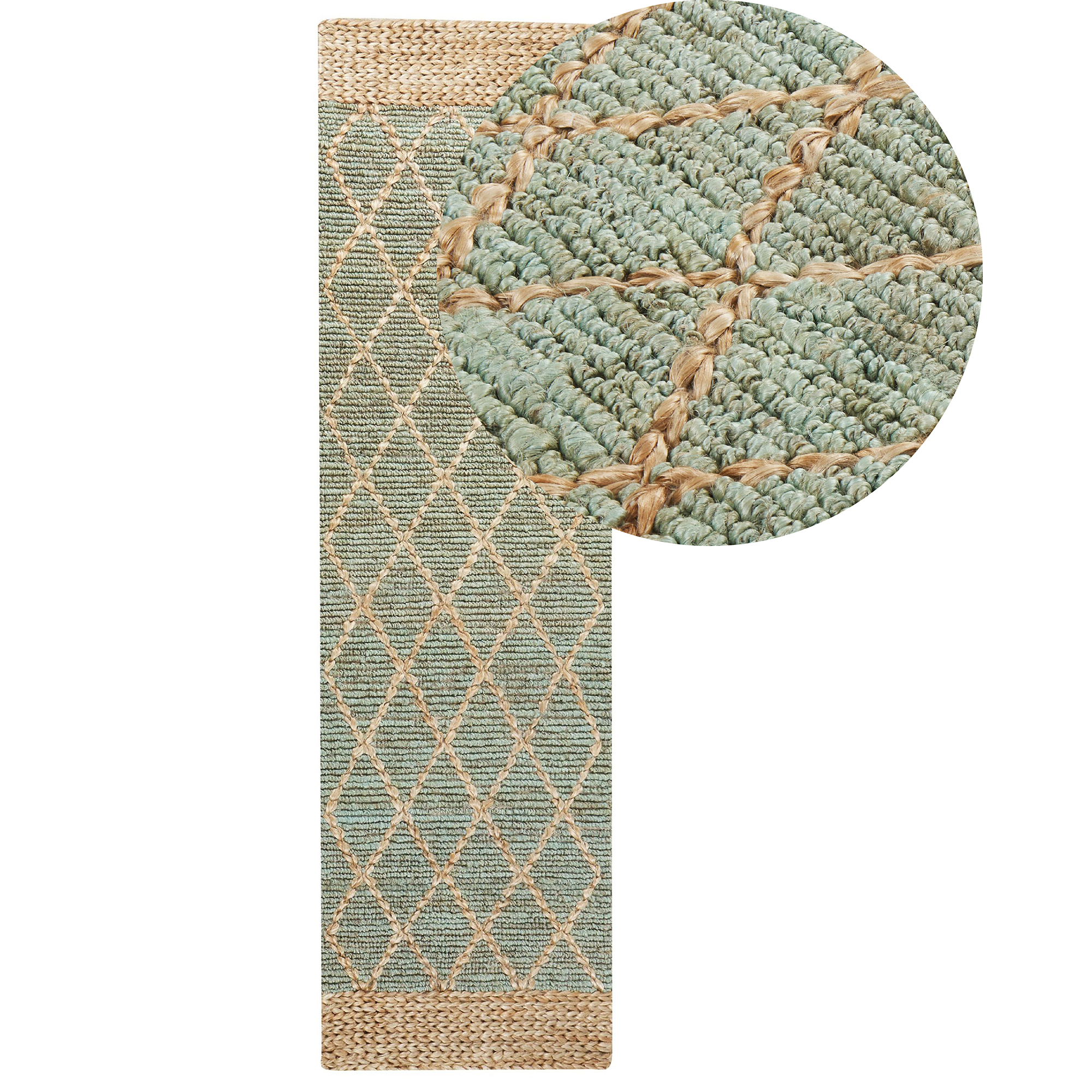 Matto TELLIKAYA Vihreä 80 x 300 cm juutti