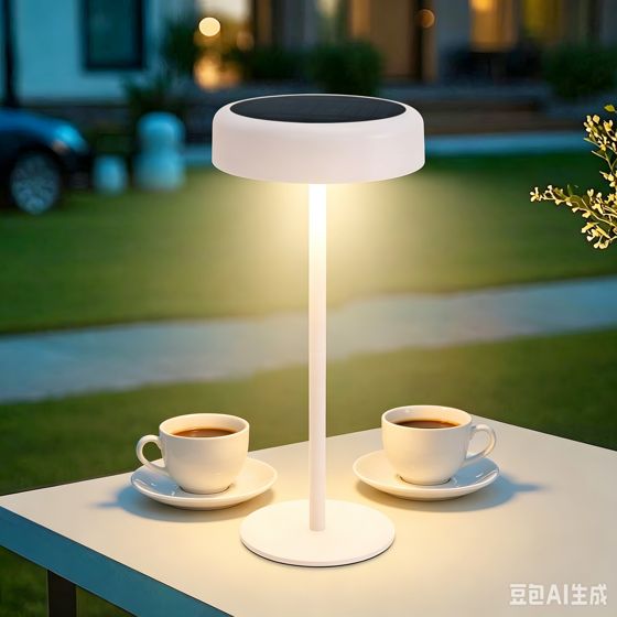 NETTLIFE aurinkopöytävalaisin akkukäyttöinen LED-yöpöytävalaisin langaton 3600mhA ladattava kosketusnäyttö himmennettävä valkoinen USB-akulla