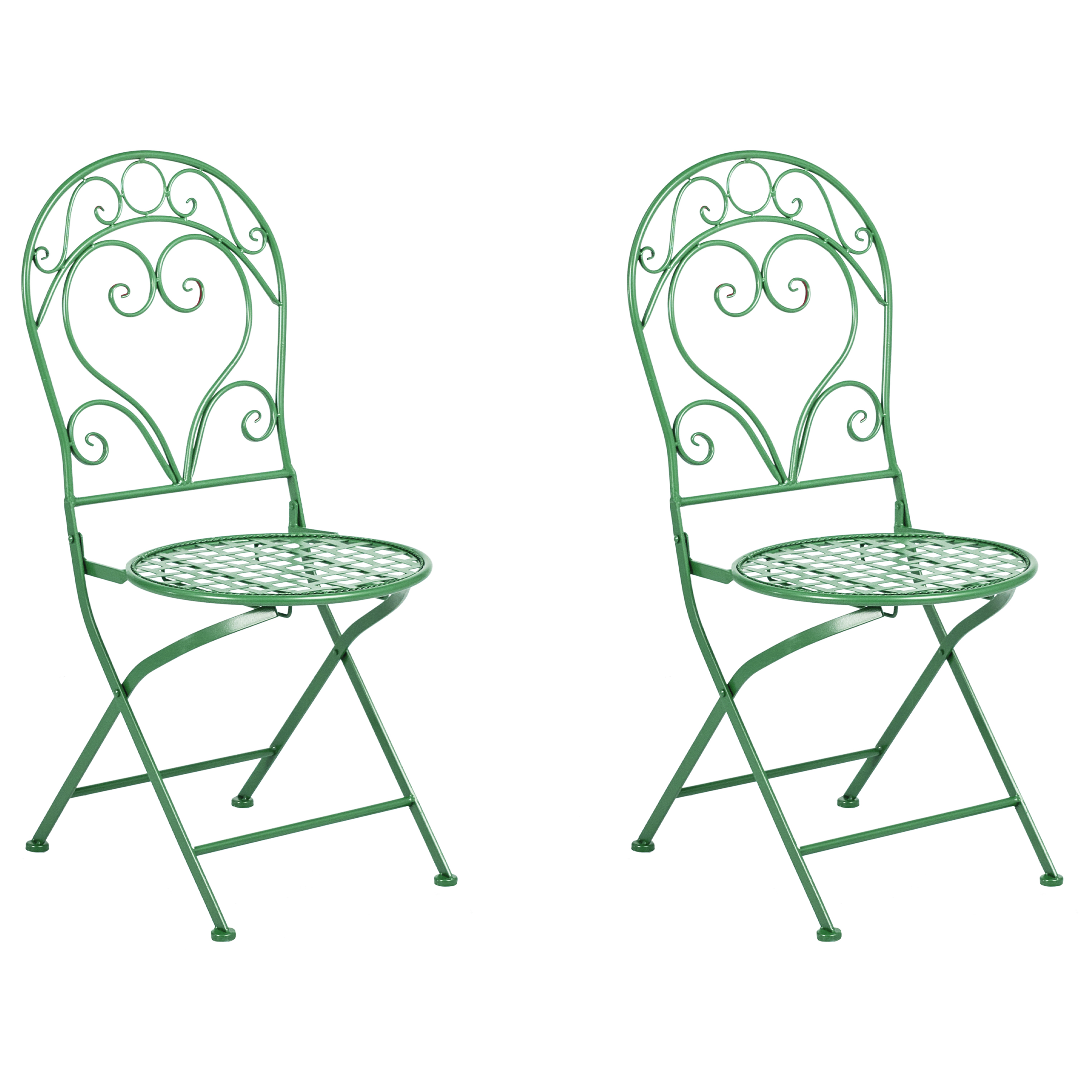 Puutarhatuolisetti 2 kpl ALBINIA metalli Vihreä