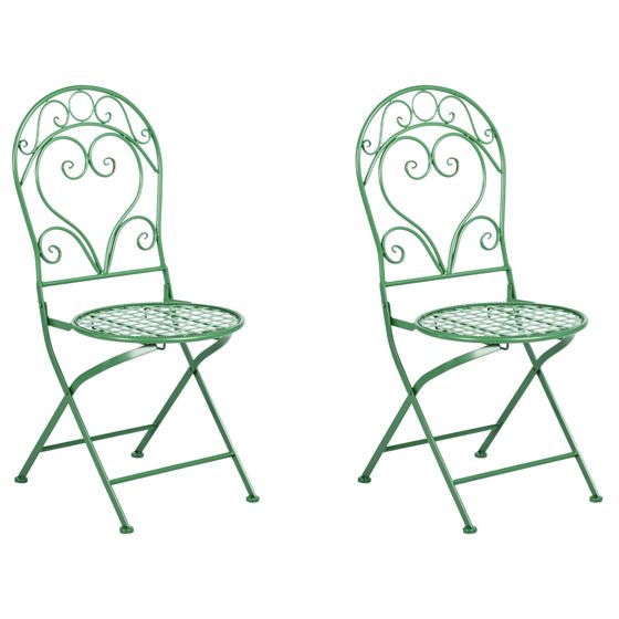 Puutarhatuolisetti 2 kpl ALBINIA metalli Vihreä